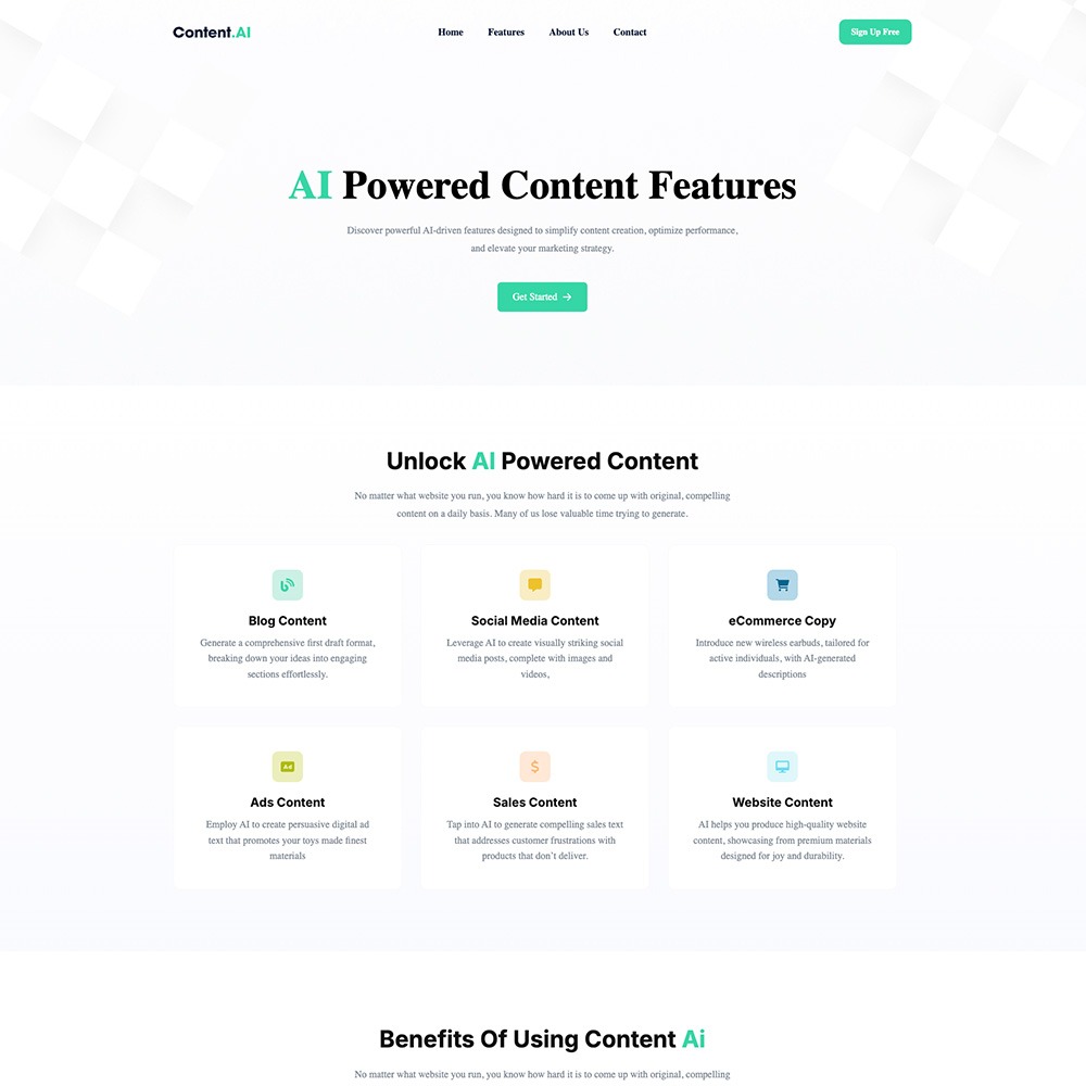 Features – AI Website Template