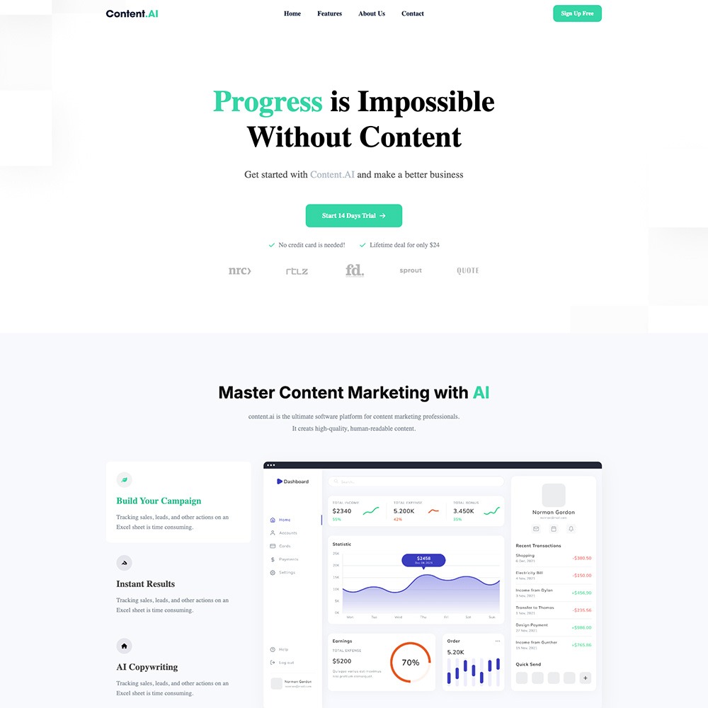Content AI – AI Website Template