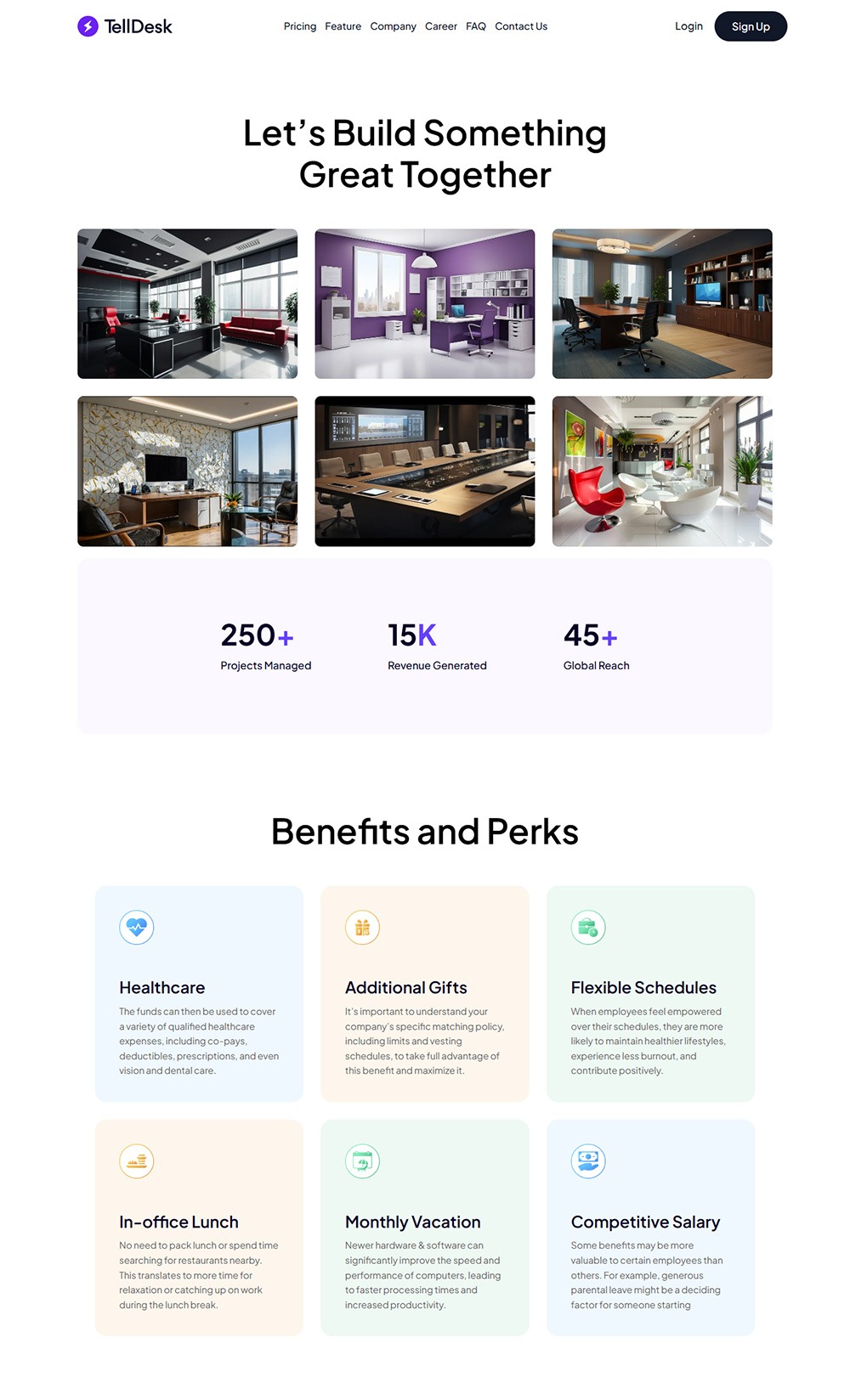 Career -A Customer Service Page