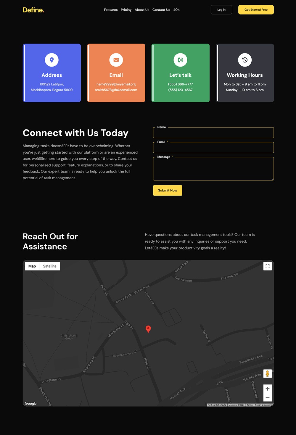 Define Contact Us