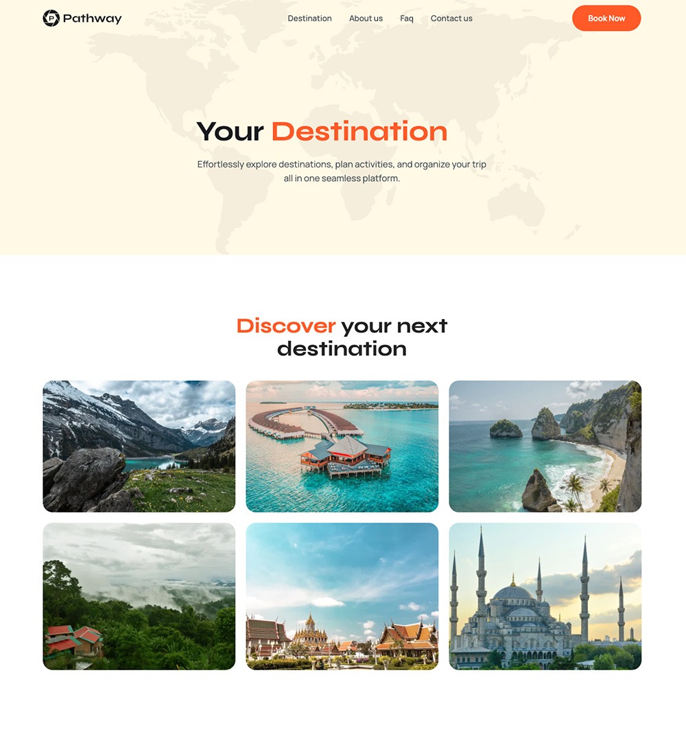 Destination – Travel and Tourism Wesbites Template